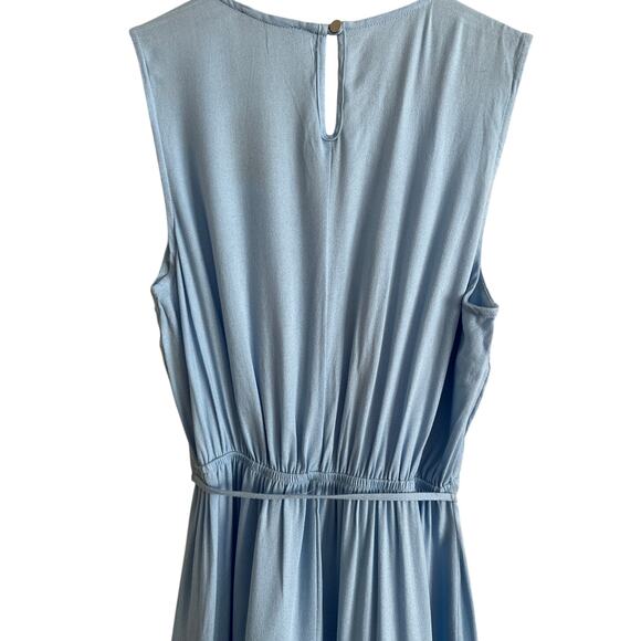 INC International Concepts‎ XS Blue Tiered Belted Dress NWT - Picture 4 of 7
